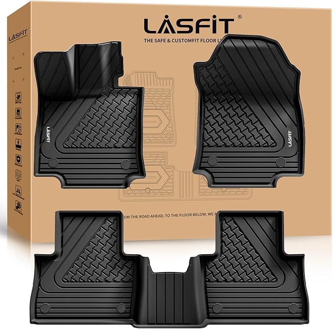 LASFIT Floor Mats Fit for Lexus 2025 2024 2023 2022 NX/NX250/NX350 (Not for Hybrid), All Weather Car Mats for Lexus NX 250/NX 350/NX 350 F Sport TPE Heavy Duty Floor Liners,Front & Rear Rows,Black