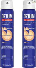 Ozium 3.5 Oz. Air Sanitizer & Odor Eliminator for Homes, Cars, Offices and More, Vanilla Scent, 2 Pack