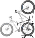 CyclingDeal Upright Bike Stand - Premium Quality Vertical & Horizontal Adjustable Bicycle Floor Parking Rack - for Storing MTB Road Bikes - up to 29” Wheel Size - for Fat Bike - 1 Bike
