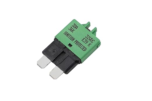 GLOSO Circuit Breaker Blade Fuse E39 (T3) Manual Reset Fuse For Car Truck RV Automotive Marine Boat Trolling motor & Custom Wiring Audio battery protection/Low Profile ATC/ATO (30A - 1 Pack)