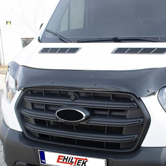 Hood Deflector Guard Fits Ford Transit 2019-2025 | Bug & Bonnet Shields, Protects from Particles & Bug, All Weather - Durable - Easy assembly without Drill