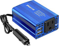 150W Car Power Inverter DC 12V to 110V AC Converter with 3.1A Dual USB Power inverters for Vehicles,Road Trip Essentials Camping Accessories Blue