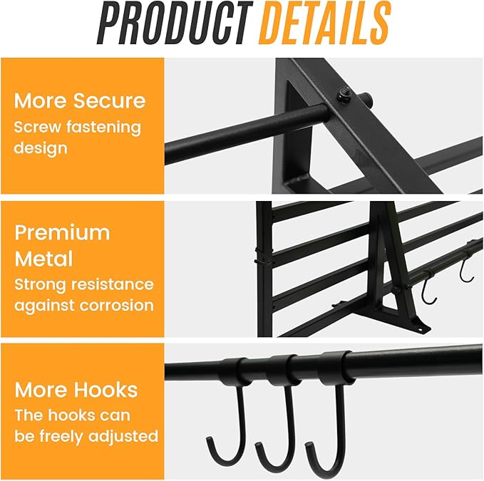 2-Pack 1.6X4 FT Garage Shelving Wall Mounted Holds Up to 800 Lbs Heavy Duty Wall Shelf, Black Metal Floating Adjustable Wall System Shelves for Garage Storage, Shed