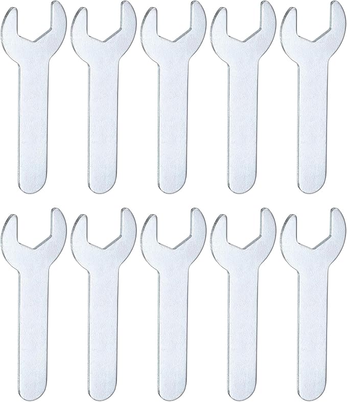 HARFINGTON 10pcs Small Wrench 13x70x1.5mm Metric U-Shaped Single Open Ended Spanner Super Thin Flat Head Galvanizing Wrench for Automotive Repair Furniture Assembly