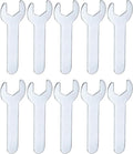 HARFINGTON 10pcs Small Wrench 13x70x1.5mm Metric U-Shaped Single Open Ended Spanner Super Thin Flat Head Galvanizing Wrench for Automotive Repair Furniture Assembly