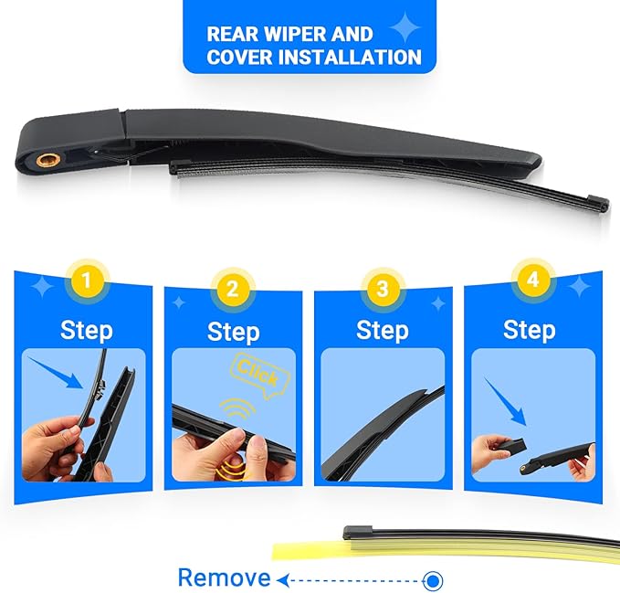 Windshield Wiper Blades Replacement for 2018-2023 BMW X3 X4 Original Factory Quality Front Rear Wipers Blade Set for My Car - 26" 20" 12" (Pack of 3)
