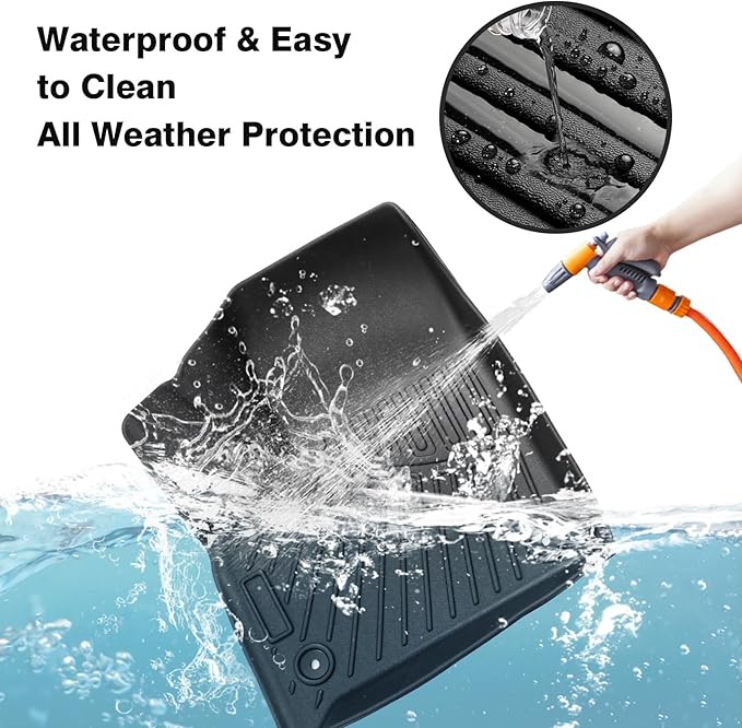 Powerty Floor Mats for 2018-2024 2025 Chevy Chevrolet Traverse 7 Seater Accessories All Weather Floor Liner 3D TPE Floor Mat Heavy-Duty Floor Liners((Only for with 2nd Row Bucket Seat)
