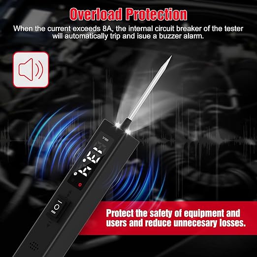 Power Circuit Probe Tester,OBDMONSTER V100 Circuit Tester, 0-80V DC Test Light Automotive Short Circuit Finder, Auto Electrical Circuit Tester, Car Fuse Tester, Automotive Tool