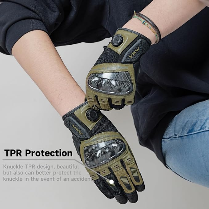 VXW High Protection Motorcycle Gloves for Men - Gel Palm Sliders& Joints Protection Design, High-Speed Sports Gear for MTB/ATV/BMX/Motocross/Racing/Dirt Bike Gear