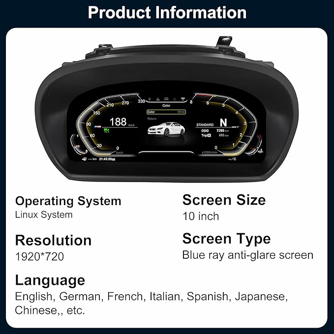 Speedometer Instrument for BMW E87 2006-2011 CCC CIC Linux System Original Car Information Display Digital Cluster Dashboard Screen