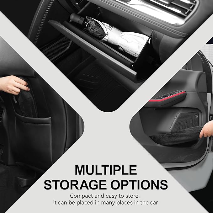 Custom Fit Windshield Sun Shade Umbrella for Ford Escape 2020‑2025 Foldable Front Window Shade, Reflective UV Blocker, Reduces Cabin Temp 20‑30℃, Easy Open Car Sunshield with Storage Bag