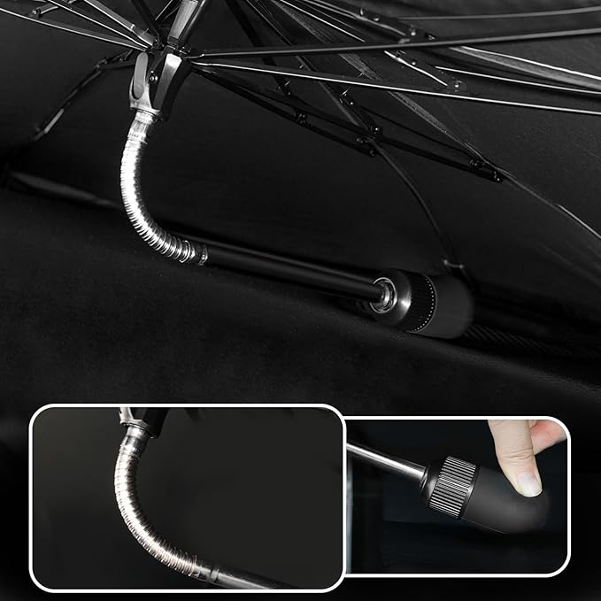 Umbrella Sunshade for Toyota Tacoma Accessories 2024 2025, for 4Runner 2025, Foldable Windshield Cover Sun Shade Umbrella Visor with UV Block Windshield (for Tacoma 2024-2025