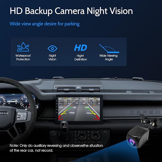 Single din Car Stereo,Rotatable Carplay Screen with 1080P Rear Camera,Wireless CarPlay & Android Auto Touch Screen,Mirror Link|Bluetooth|Music Play|AUX|FM,10.1" Wireless Single Din Car Radio