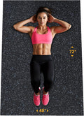 Rubber King Multi-Purpose Exercise Mat - 100% Recycled Thick Rubber Mat for Home Gym Flooring, Non-Slip, Low-Odor Durable Workout Mat for Indoor/Outdoor, Shoe-Friendly