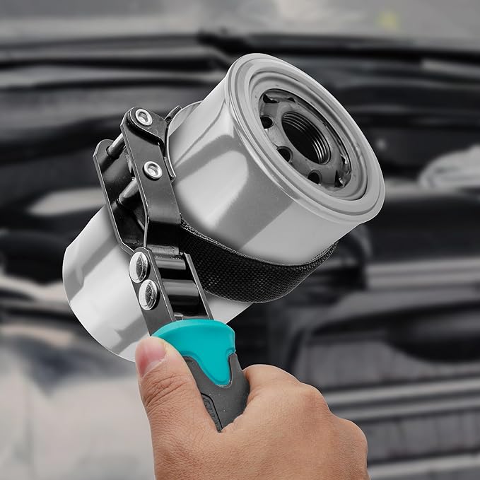 DURATECH Anti-Slip Small Swivel Oil Filter Wrench, Oil Filter Removal Tool Fits Filters 2-3/4" to 3-1/4", Perfect for Car Repair Tools