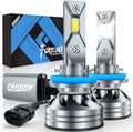 FAHREN H11/H9/H8 Light Bulb, 46000LM Super Brighter, 6500K Cool White H11 Off Road Light or Fog Light Bulbs, CANbus Ready, Pack of 2