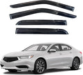 KPY Window Visor Compatible with Acura TLX 2015-2020, 4PC Rain Guard Side Window Vent Deflectors Tape-On Mugen Style, 2015 2016 2017 2018 2019 2020