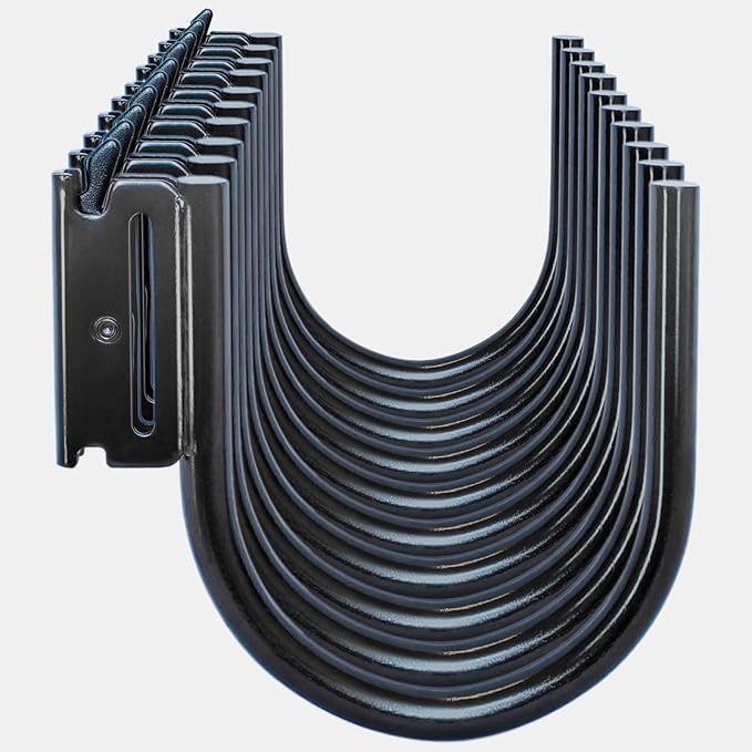 10-Pack 4" E Track J Hooks, Heavy Duty Black Steel Hanger 1,400lbs Break Strength E-Track Tie Down Accessories for Box Truck, Enclosed Trailer, Garage, Vans, Warehouse, Workshop