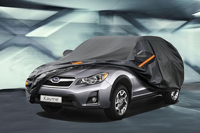 Kayme 7 Layers SUV Car Cover Custom Fit for Subaru Crosstrek (2017-2025) Waterproof All Weather for Automobiles, Outdoor Full Cover Rain Sun UV Protection.