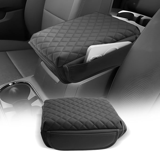 CDEFG for Chevrolet Colorado 2023-2025 2026 Center Console Cover Armrest Box Cover for Chevy Colorado (WT, LT, Trail Boss, Z71, ZR2) Accessories Console Arm Rest Protector 2 Side Pocket