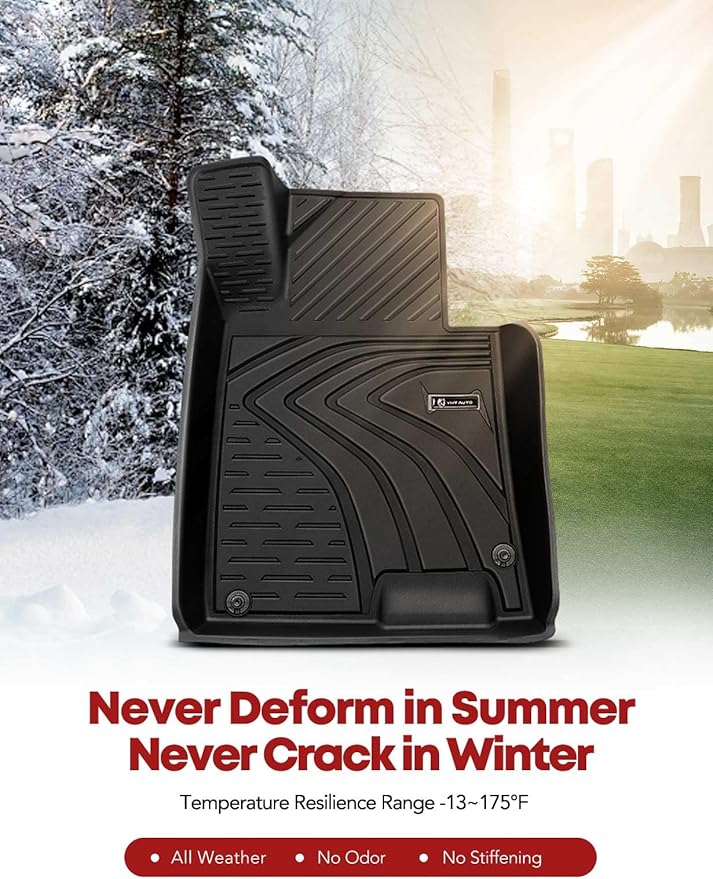 YHTAUTO Floor Mats Fit 2020-2024 Hyundai Sonata & 2021-2025 Kia K5 FWD, TPE All Weather Car Mats Waterproof Anti-Slip Odorless Floor Liner, Interior Car Accessories Front & 2nd Row Liner