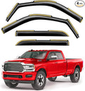 in-Channel Window Rain Guards Fit for Truck Dodge RAM 2500 3500 2019-2025 Crew Cab Extra Durable Window Visors Window Deflectors Vent Visors Vent Shades Car Accessories-4 pcs 2-Q07