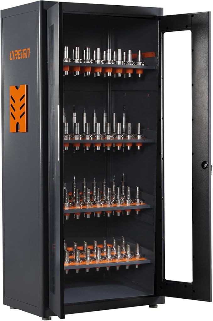 BT50 CNC Tool Cabinet, CAT50 Multi-Purpose CNC Tool Rack, Mass Storage CNC Tool Holder Storage Chests, Large Capacity CNC Tool Holder Cabinet for Warehouse Workshop Use