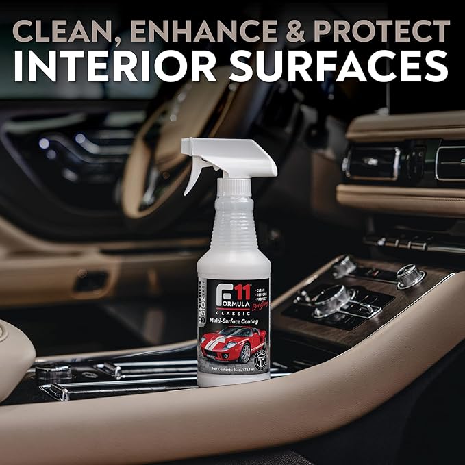 TopCoat F11 Polish & Sealer for Cars, Bikes and More – Water-Based Alternative to Ceramic Wax - 16 oz F11 Spray, 1 Gallon F11 Refill, and 5 Microfiber Towels