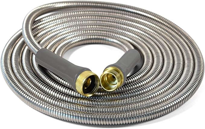 Sunfiier Short Garden Hose 5 Ft – Extension Leader Hose-304 Stainless Steel Water Hose, Flexible Small Extender Hose for Garden, Outdoor Use (5 FT)