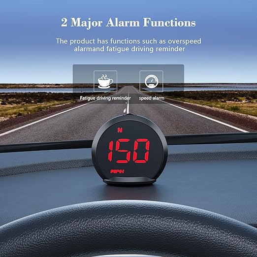 G13 GPS Speedometer, Universal Digital GPS Speedometer with Color Font, USB Connection, HUD Display Suitable for All Vehicles, Plug and Play.