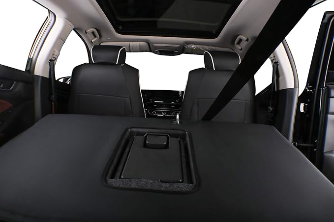 EKR Accord Car Seat Covers for Honda Accord 2023 2024 2025 LX(Rear Row W/Solid Backrest) Leather Car Seat Covers,Waterproof Car Seat Protectors,Trucks Seat Covers Full Set(Black/Gray)