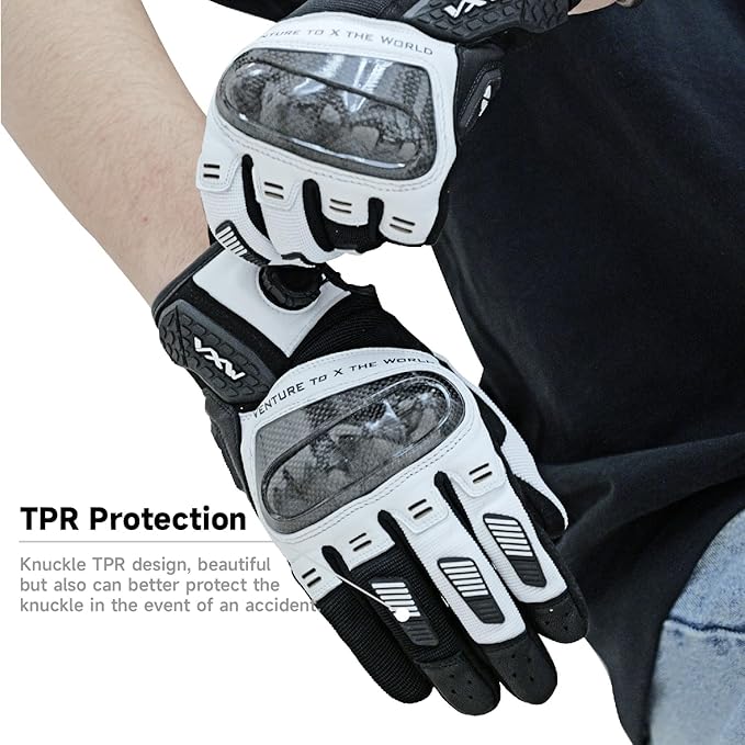 VXW High Protection Motorcycle Gloves for Men - Gel Palm Sliders& Joints Protection Design, High-Speed Sports Gear for MTB/ATV/BMX/Motocross/Racing/Dirt Bike Gear