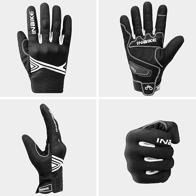 INBIKE Breathable Mesh Motorcycle Gloves Touchscreen with TPR Palm Pad Hard Knuckles