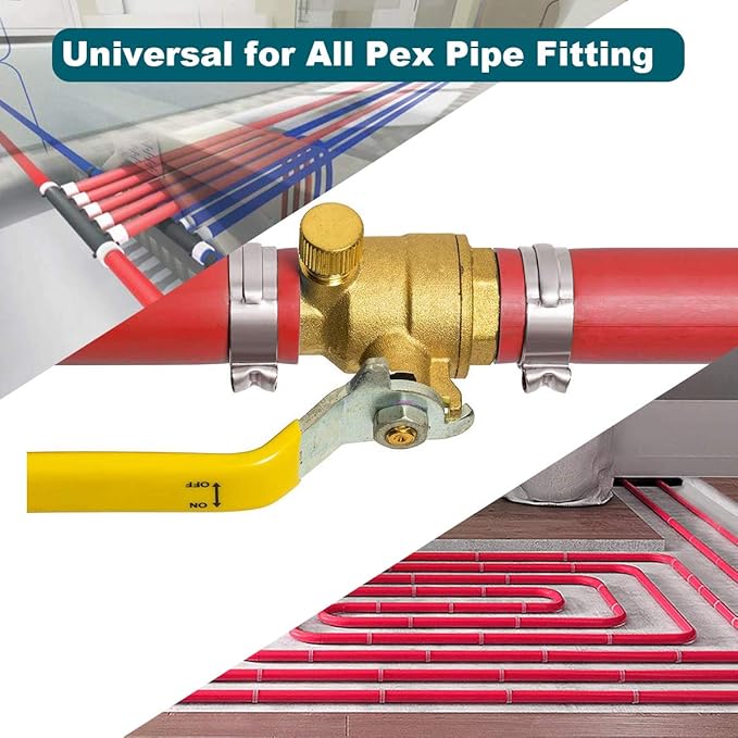 LOKMAN 50 Pack 5/8 Inch PEX Cinch Clamps, Stainless Steel Cinch Crimp Rings Pinch Clamps for PEX Tubing Pipe Fitting Connections (5/8 Inch)