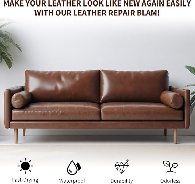 Medium Brown Leather Recoloring Balm with 100ml Mink Oil,Leather Couch Scratch Remover,Leather Repair kit for Vinyl Furniture and Car Interior,Leather Dye Paint,Mink Oil for Leather
