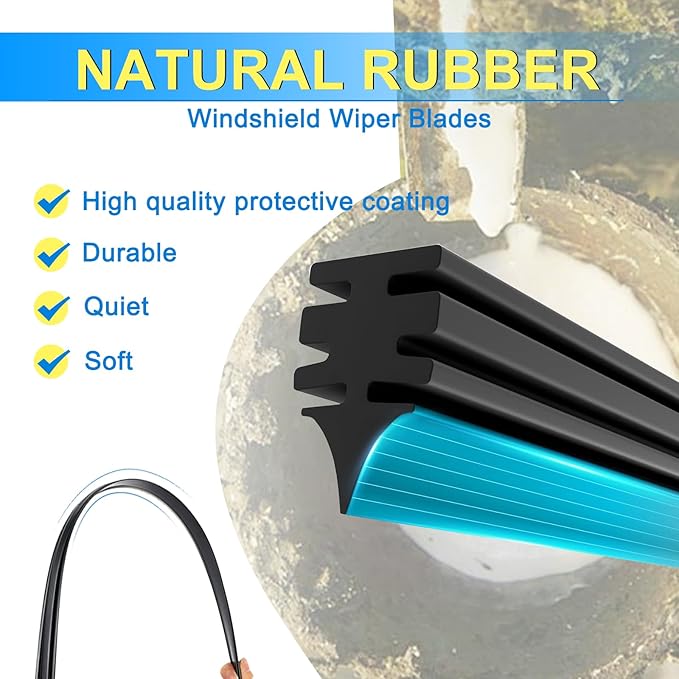 CJPPPZIW® Windshield Wipers-28 Inch+28 Inch+11 Inch Replacement for 2013-2019 Ford Escape/2012-2018 Kuga/2013-2017 Fusion Wiper Blades for My Car,Quality Front and Rear Wiper Blades(Pack of 3)