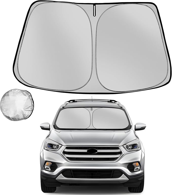 Windshield Sun Shade for 2013-2019 Ford Escape SUV Foldable Sun Sunshade for Car Front Window Blocks UV Rays and Heat Automotive Interior Protector Custom Fit Accessories