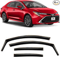 Voron Glass in-Channel Extra Durable Rain Guards for Toyota Corolla 2020-2025 Sedan, Window Deflectors, Vent Window Visors, 4 Pieces - 200674