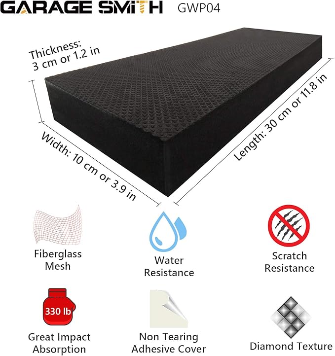 Garage Smith GWP04 Garage Wall Protector Car Door Protectors, Designed in Germany (4-Pack)