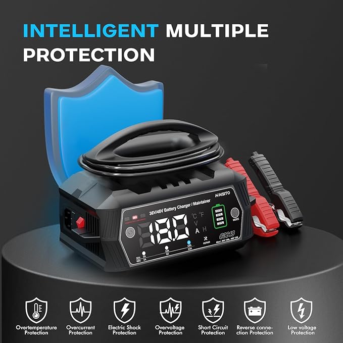 Golf cart Battery Charger, 48V 13A and 36V 18A Trickle Battery Charger,48 Volt Golf Charger,for EZGO RXV&TXT Smart Charger,Lithium,LiFePO4,Lead-Acid AGM/Gel/SLA..BatteryCharger,3-Pin (Delta-Q)