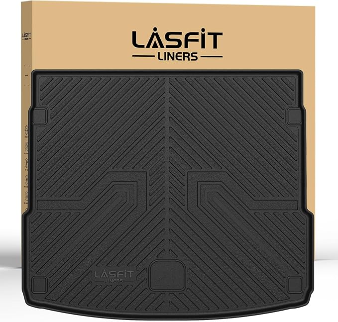 LASFIT Cargo Mat for Audi Q5/SQ5 2018-2025, Custom Fit All-Weather TPE Rubber Trunk Mat for Audi Accessories, Waterproof, Easy to Clean, Black