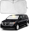 for Dodge Caravan 2006-2024 Front Windshield Sun Shade Sunshade-for Dodge Promaster 2014-2023 Windshield Cover, for Grand Caravan 2022 Reflective Protector Sun Visor Car Accessories(63" X 39.4")