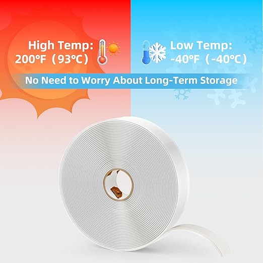 Butyl Tape 1 Inch x 30 Ft White, 1/8 in Thick Plumbers Putty Tape RV Sealant Tape Window Sealing Tape Leak Proof Double Sided Butyl Caulking Tape for Boat Sealing, EDPM, Automotive, 3Rolls