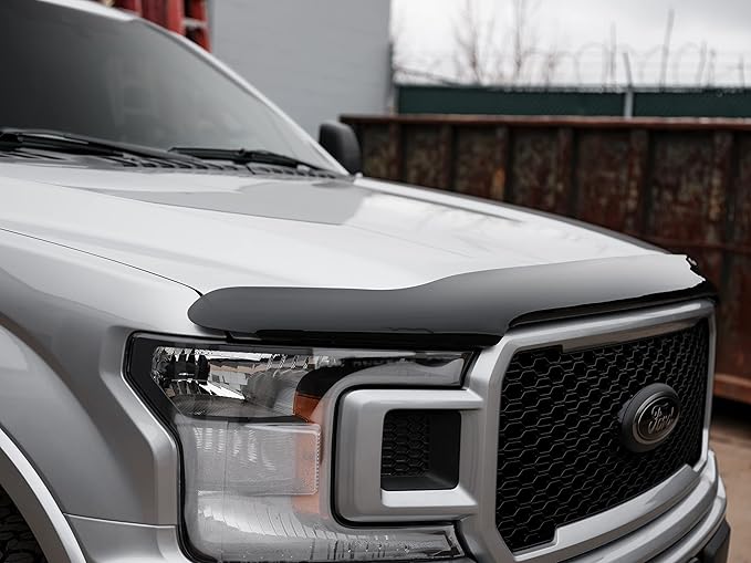 Auto Ventshade [AVS] Bugflector Hood Shield/Protector | Fits 2016-2023 Toyota Tacoma | High Profile Bug Deflector - 1 pc., Dark Smoke | 23681