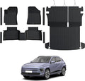 Floor Mats Set for 2024 2025 Hyundai Kona Gas, Full Coverage All Weather Floor Mats Cargo Mat with Backrest Protectors & Door Sill Guards for Hyundai Kona Accessories (Not fit EV/Electric)