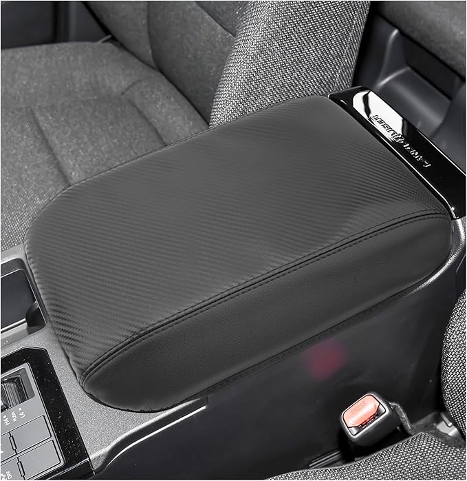 SXCY for 2024 2025 Land Cruiser Armrest Cover for Toyota Land Cruiser 2025 Center Console Cover 2024 2025 Land Cruiser Center Console Cover for 2025 Land Cruiser (Black Carbon Fiber (Thin))