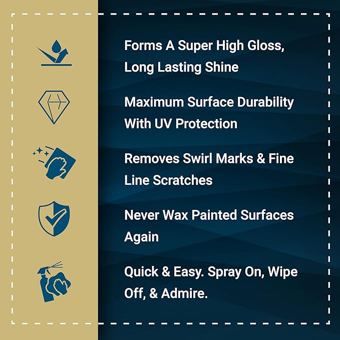 Bling Sauce Platinum: Secret Sauce, High-End Ceramic (Si02) Coat plus Surface Protection with High Gloss Shine, 24oz, for Painted Surfaces, Cars, Trucks, Motorcycles