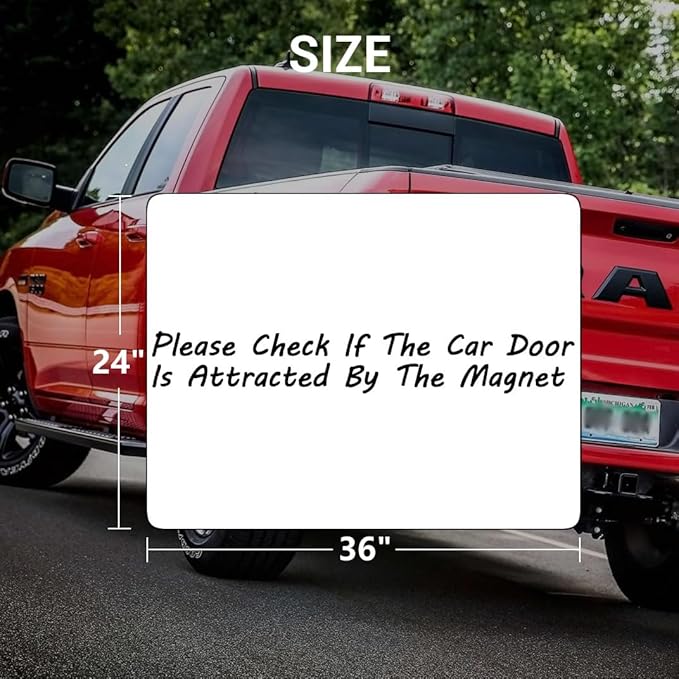 2 Pack Blank Car Door Magnet Sticker, Rounded Corners Magnetic Vehicle Sign, Perfect Magnet for Truck to DIY Advertise Business and Cover Company Logo, Personalized Magnet Decal, 24x36 inch White