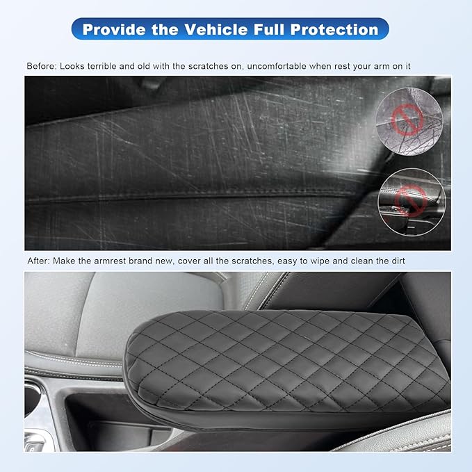 CDEFG 2024 2025 Trax Center Console Cover for 2024 2025 Chevy Trax Armrest Cover Middle Console Pad Arm Rest Cover 2024 Trax 2025 Accessories (Black)