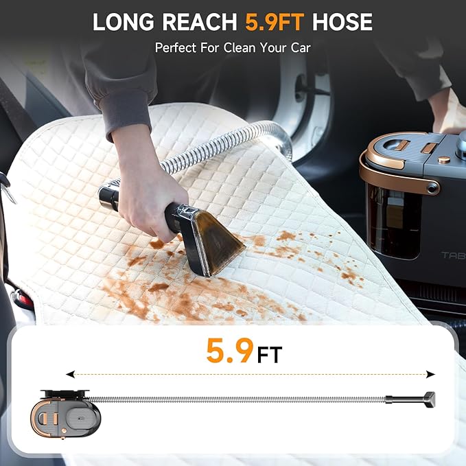 TAB Carpet Cleaner Machine, 18KPa Portable Upholstery Spot Cleaner Shampooer Machine, Powerful Deep Stain Remover, Deep Cleaner for Pets, Stairs,Car Seat and Couch, Self-Cleaning, R3